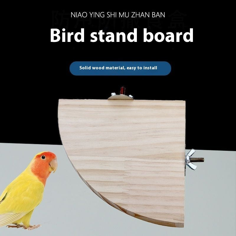 Playing Bird Cage Accessories Toy Solid Wood Jumping Platform Standing Board
