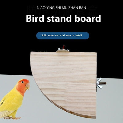Playing Bird Cage Accessories Toy Solid Wood Jumping Platform Standing Board