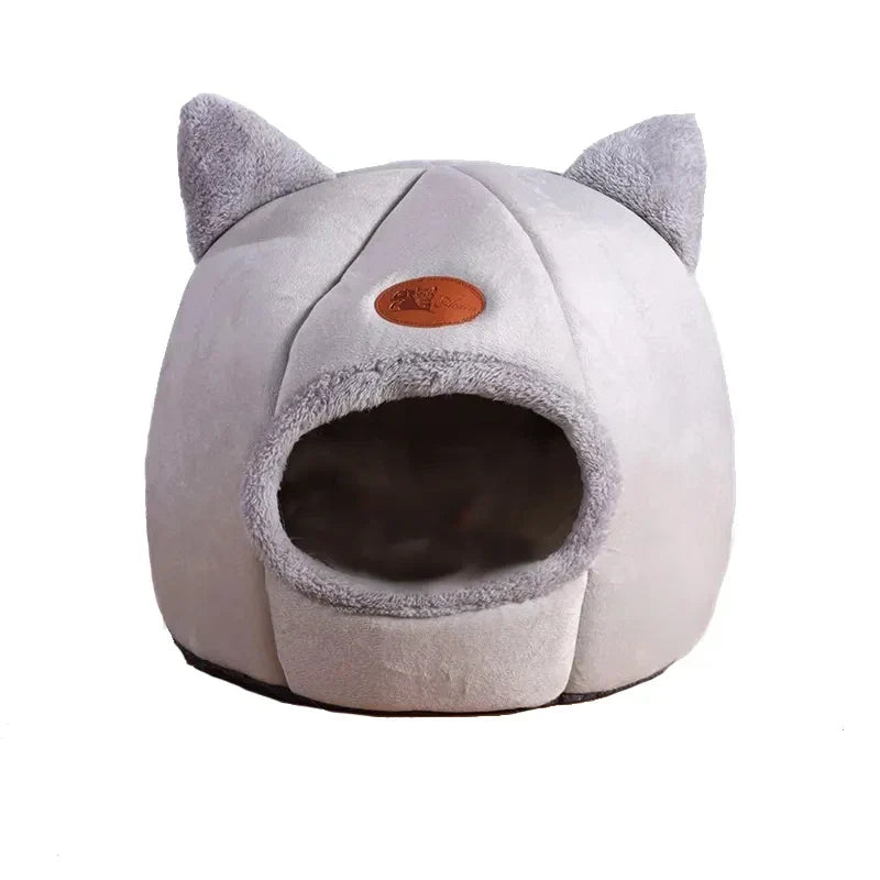 The Original Deluxe Cozy Cat Bed | Premium Warm Cat Ear Tent Cave