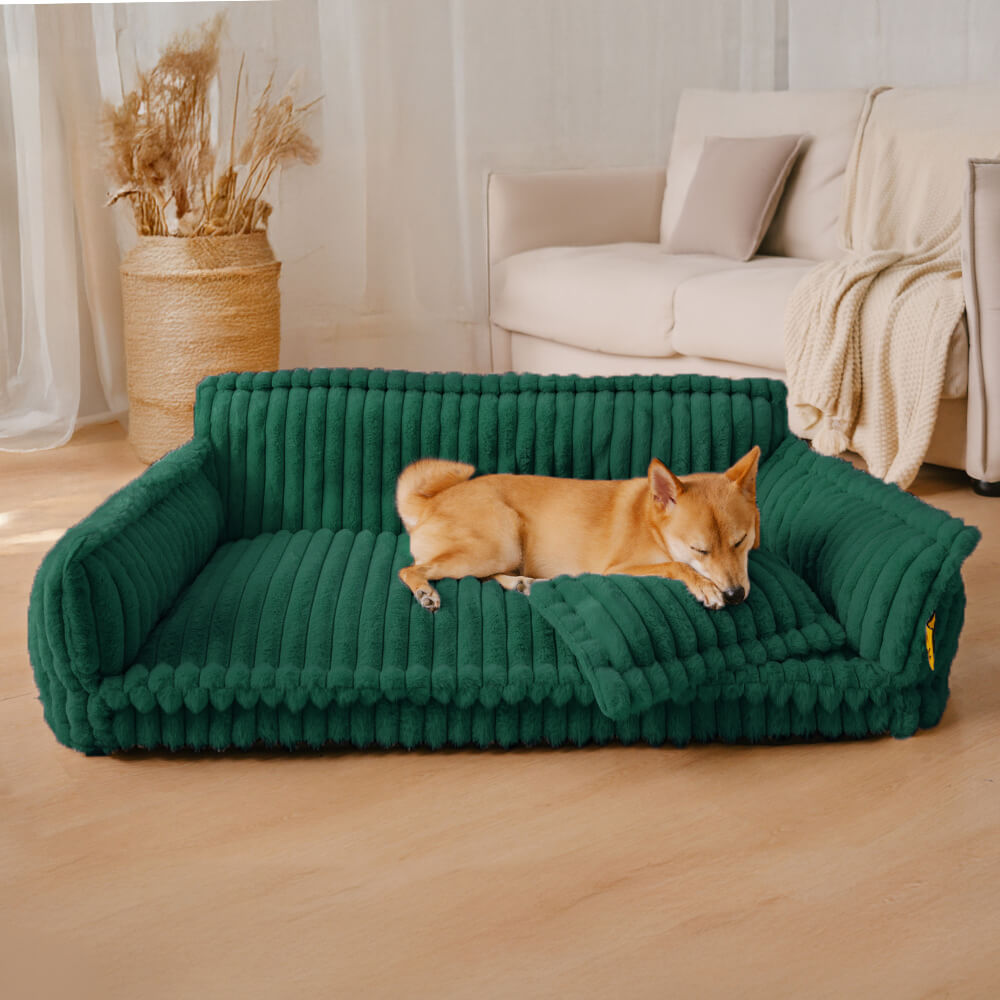 Large Orthopedic Dog Bed | Washable Fluffy Sofa Pillow for Medium & Large Dogs