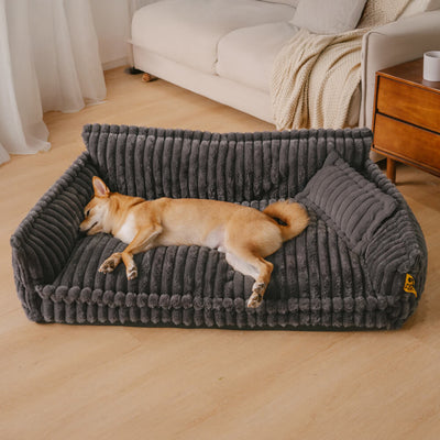 Large Orthopedic Dog Bed | Washable Fluffy Sofa Pillow for Medium & Large Dogs