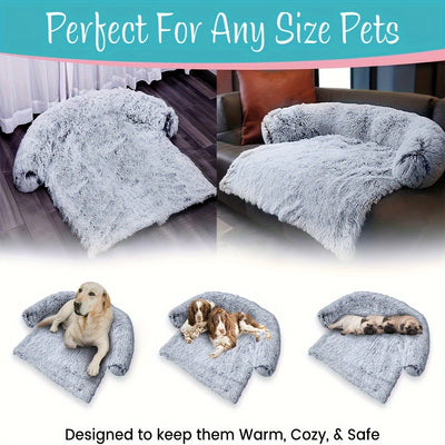 Soft Plush Pet Sofa Bed – Dual-Purpose Dog & Cat Cushion Couch for Small, Medium & Large Pets