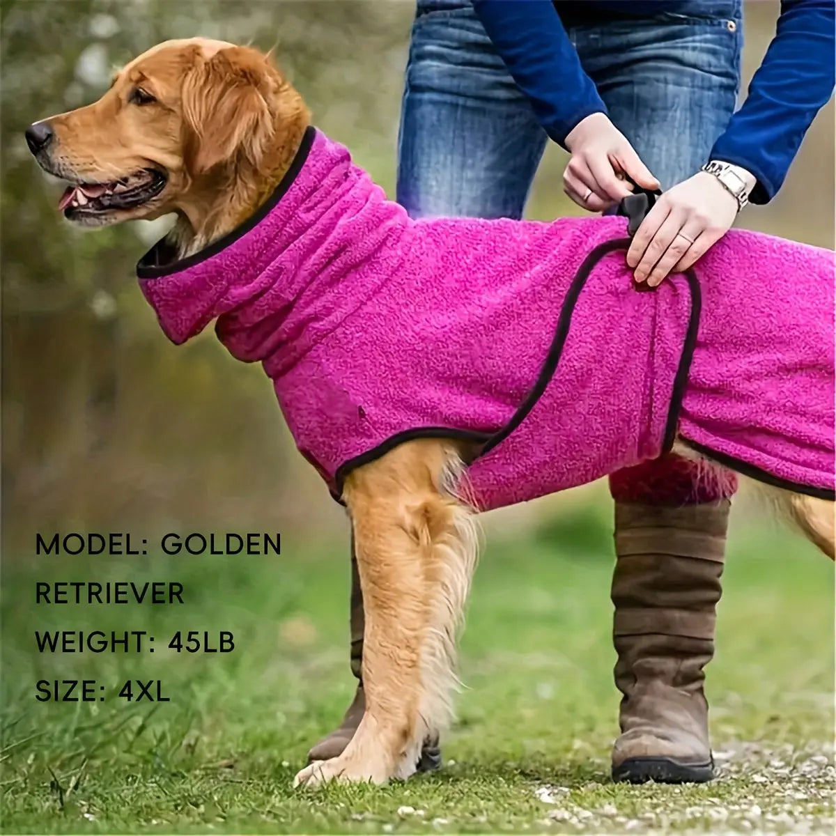 Fleece-Lined Dog Jacket Hoodie – Warm Winter Pet Jumper
