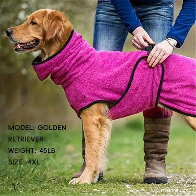 Fleece-Lined Dog Jacket Hoodie – Warm Winter Pet Jumper