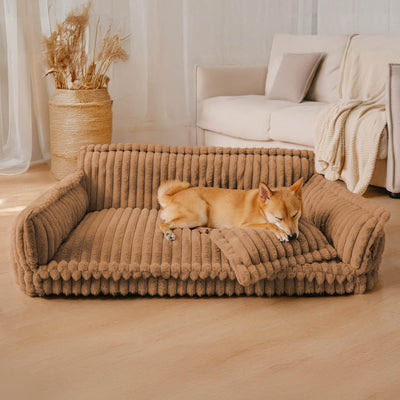 Large Orthopedic Dog Bed | Washable Fluffy Sofa Pillow for Medium & Large Dogs