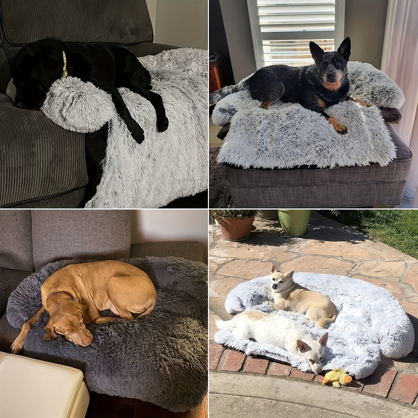 Soft Plush Pet Sofa Bed – Dual-Purpose Dog & Cat Cushion Couch for Small, Medium & Large Pets