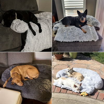 Soft Plush Pet Sofa Bed – Dual-Purpose Dog & Cat Cushion Couch for Small, Medium & Large Pets