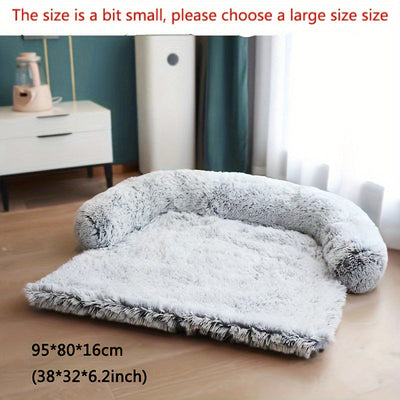 Soft Plush Pet Sofa Bed – Dual-Purpose Dog & Cat Cushion Couch for Small, Medium & Large Pets