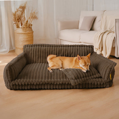 Large Orthopedic Dog Bed | Washable Fluffy Sofa Pillow for Medium & Large Dogs