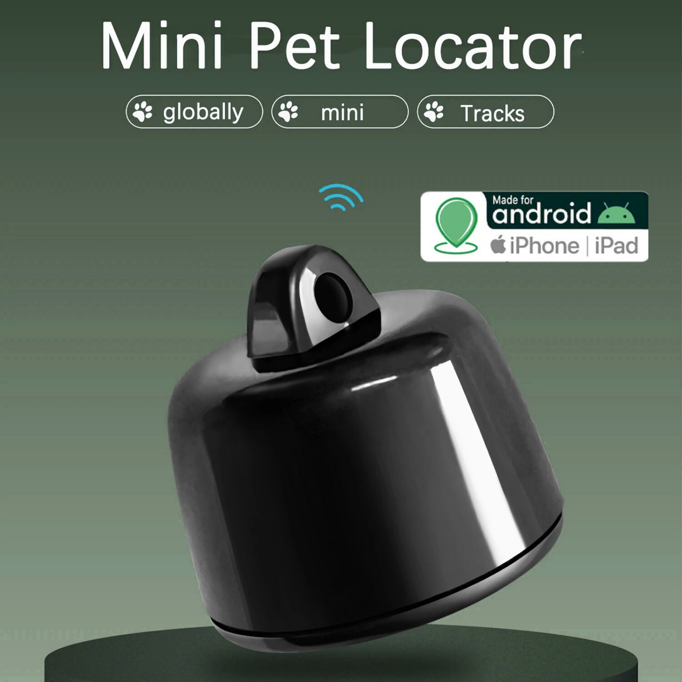 SmartPet Mini Bluetooth Tracker – Compact Pet Locator for Cats, Dogs & Small Pets | iOS & Android Compatible