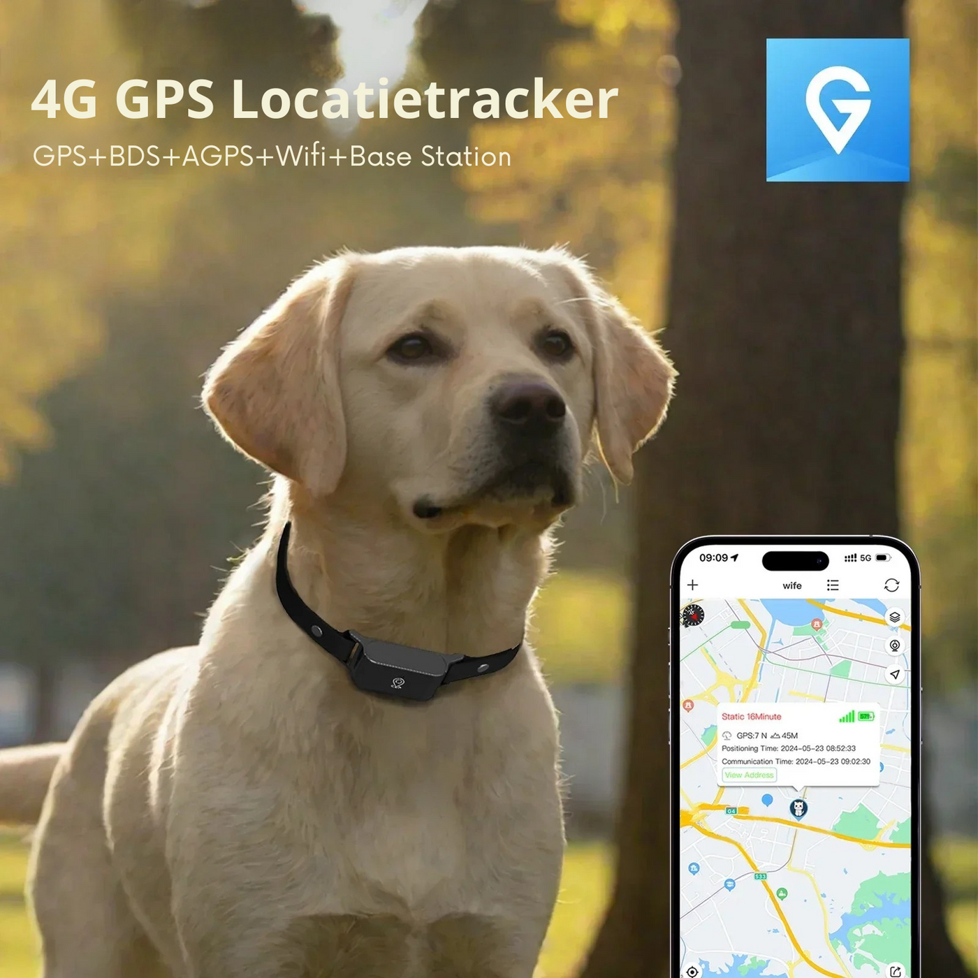 4G GPS Pet Tracker Collar – Waterproof Smart Locator for Cats & Dogs | Realtime Tracking with Free App (iOS & Android)