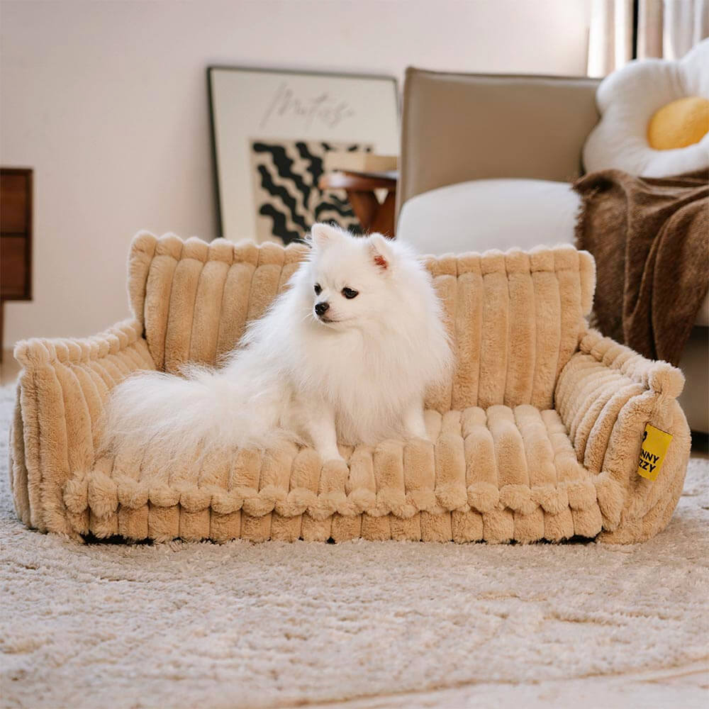 Large Orthopedic Dog Bed | Washable Fluffy Sofa Pillow for Medium & Large Dogs