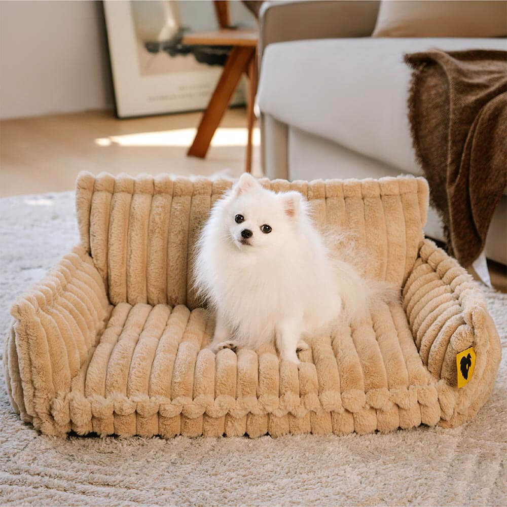 Large Orthopedic Dog Bed | Washable Fluffy Sofa Pillow for Medium & Large Dogs