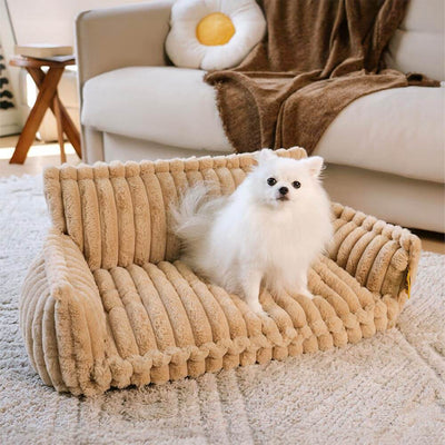 Large Orthopedic Dog Bed | Washable Fluffy Sofa Pillow for Medium & Large Dogs