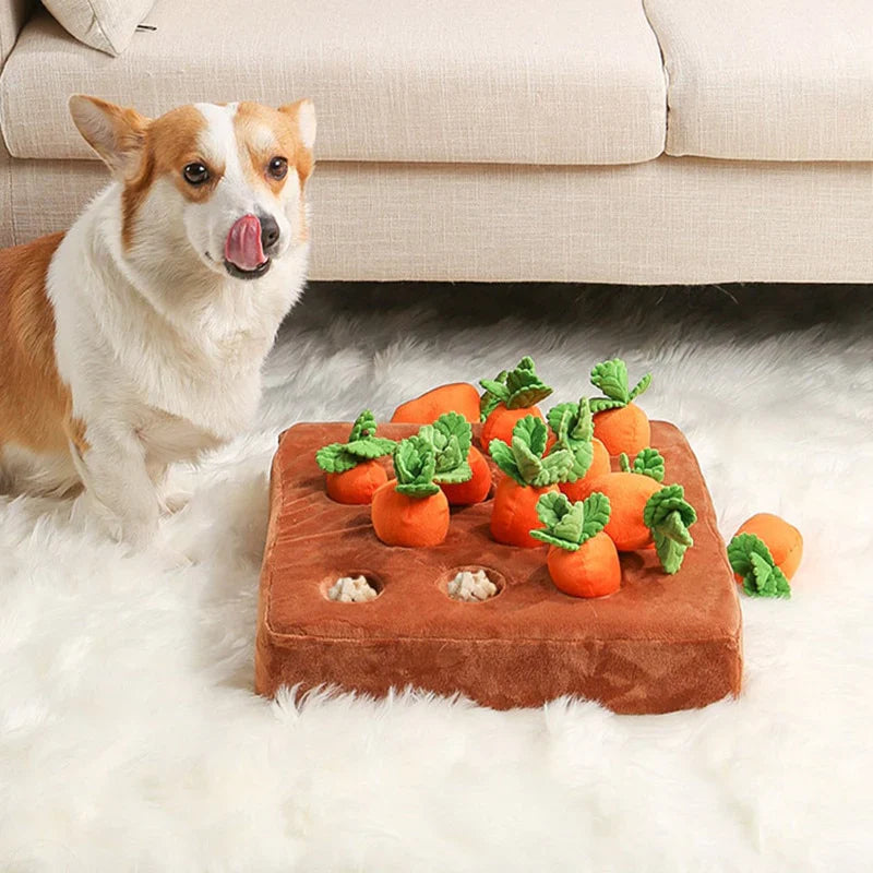 Calming Carrot Farm – Dog Enrichment Toy | Interactive Snuffle Toy