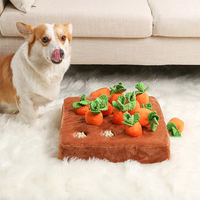 Calming Carrot Farm – Dog Enrichment Toy | Interactive Snuffle Toy