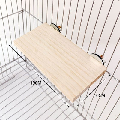 Playing Bird Cage Accessories Toy Solid Wood Jumping Platform Standing Board