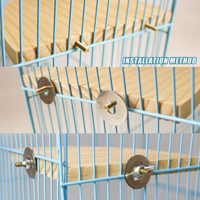 Playing Bird Cage Accessories Toy Solid Wood Jumping Platform Standing Board