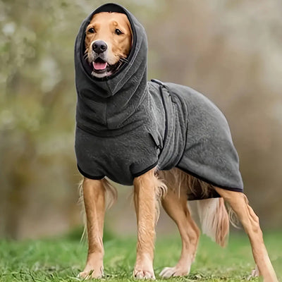 Fleece-Lined Dog Jacket Hoodie – Warm Winter Pet Jumper