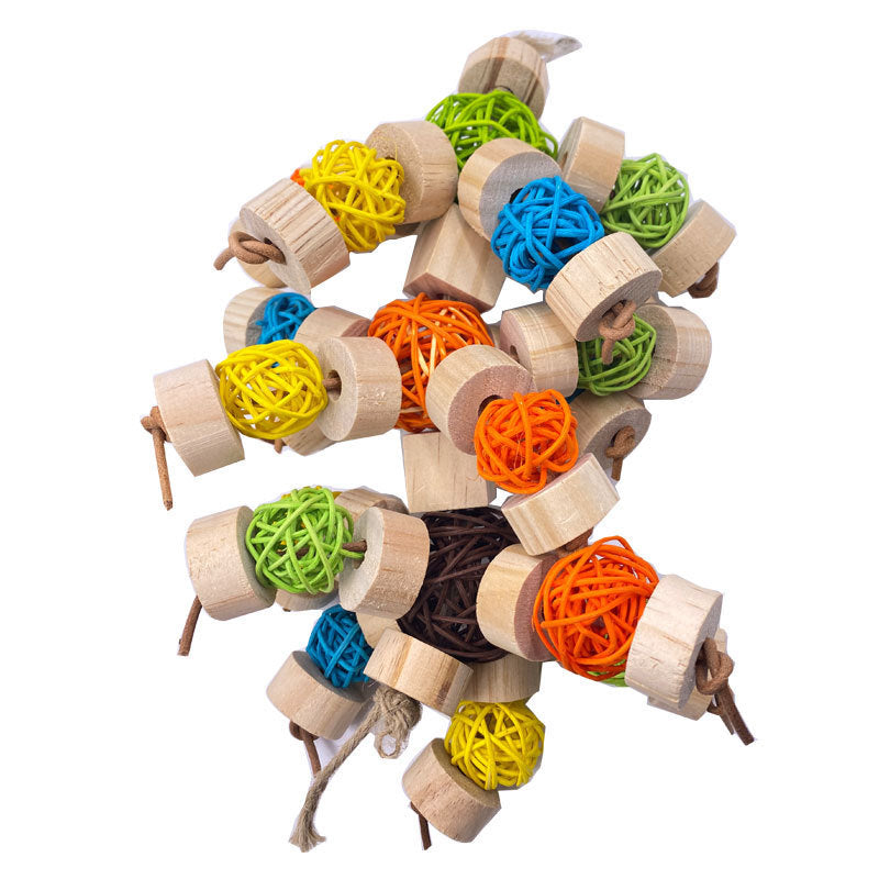 Toy Bird Vine Bal Wooden Nibbling Bird Supplies Cage Accessories Toys
