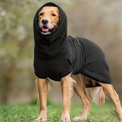 Fleece-Lined Dog Jacket Hoodie – Warm Winter Pet Jumper