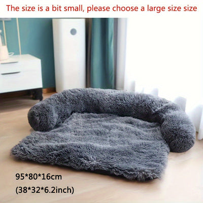 Soft Plush Pet Sofa Bed – Dual-Purpose Dog & Cat Cushion Couch for Small, Medium & Large Pets