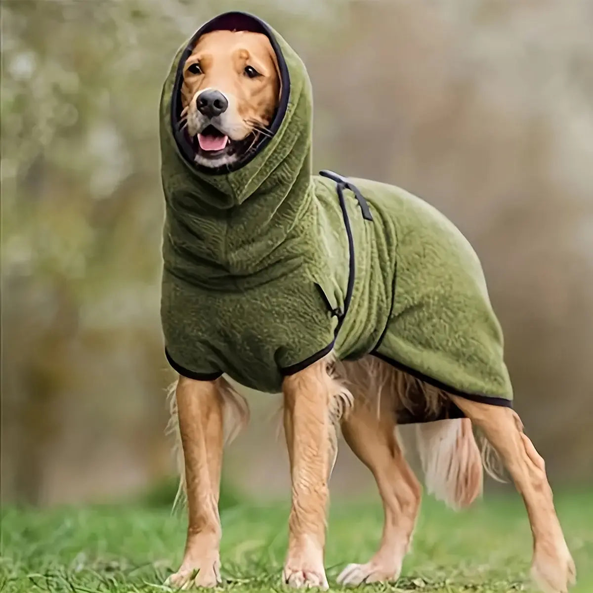 Fleece-Lined Dog Jacket Hoodie – Warm Winter Pet Jumper