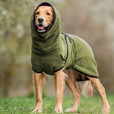Fleece-Lined Dog Jacket Hoodie – Warm Winter Pet Jumper