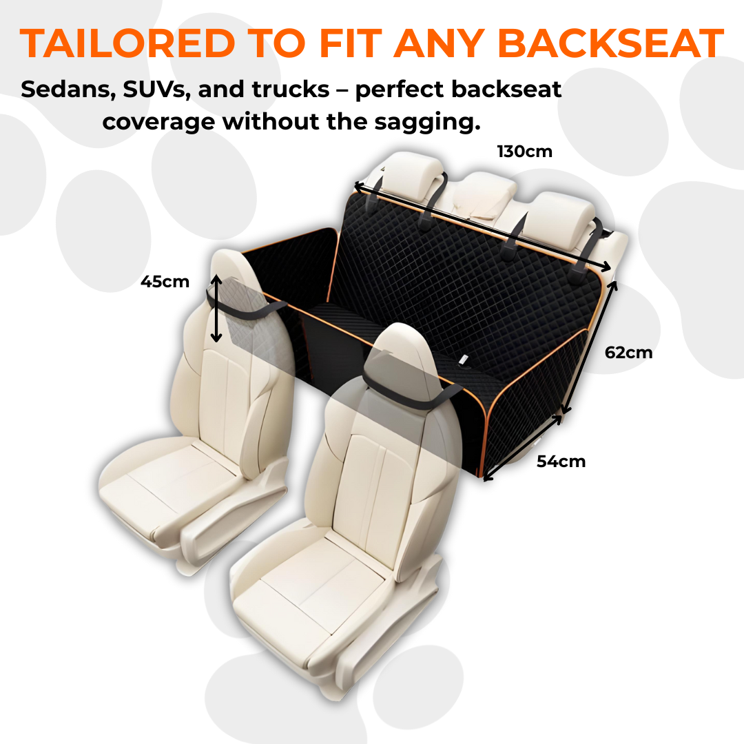 PupMat | Dog Car Seat Cover – Waterproof Pet Hammock for Back Seat