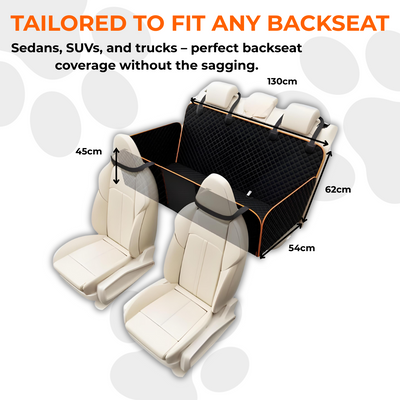 PupMat | Dog Car Seat Cover – Waterproof Pet Hammock for Back Seat