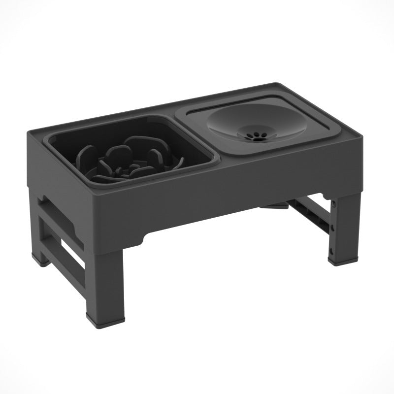 Adjustable Stainless Steel Double Dog Bowls with Elevated Stand – Perfect for Large Pets
