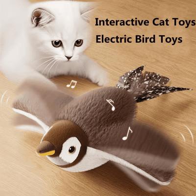 Flappy Bird Cat Toy | Realistic Flapping Wings & Chirping Sounds - USB Rechargeable Interactive Toy
