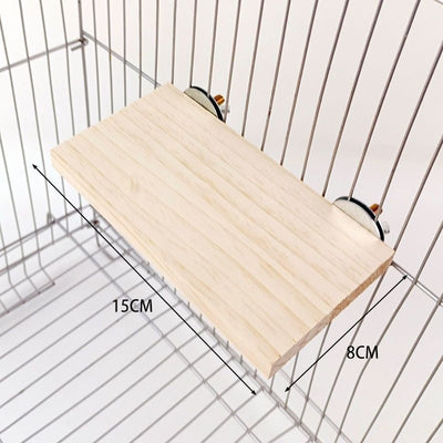 Playing Bird Cage Accessories Toy Solid Wood Jumping Platform Standing Board