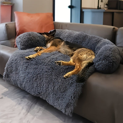 Soft Plush Pet Sofa Bed – Dual-Purpose Dog & Cat Cushion Couch for Small, Medium & Large Pets