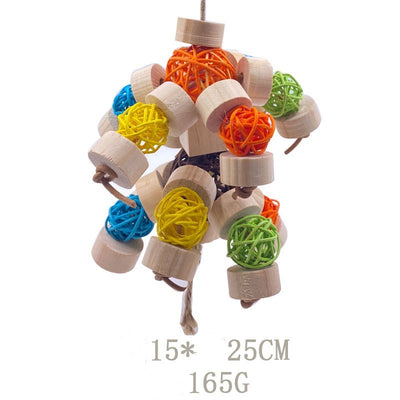 Toy Bird Vine Bal Wooden Nibbling Bird Supplies Cage Accessories Toys