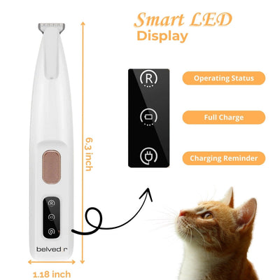 Low-Noise Cat Grooming Trimmer Kit - Cordless Pet Clipper
