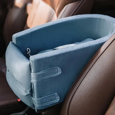 Dog Car Seat – Elevated Booster Seat for Small Dogs, Secure Travel Bed
