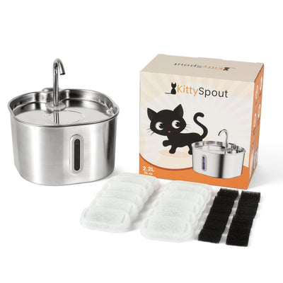 2.2L Cat Water Fountain | Automatic Cat Drinking Fountain with Filtered Flow