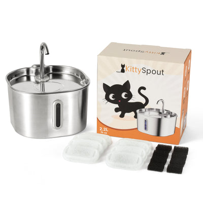 2.2L Cat Water Fountain | Automatic Cat Drinking Fountain with Filtered Flow