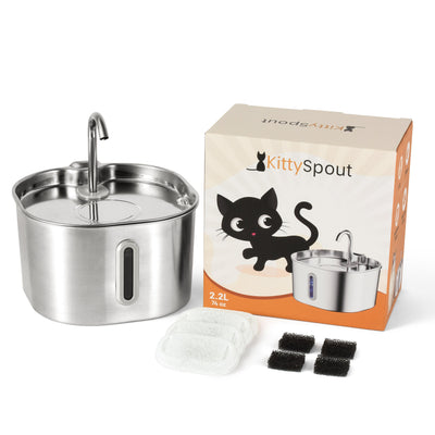 2.2L Cat Water Fountain | Automatic Cat Drinking Fountain with Filtered Flow