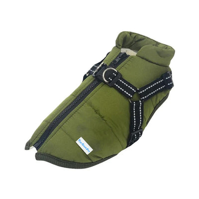 Dog Winter Fleece Jacket with Harness – Dog Coat for Cold Weather