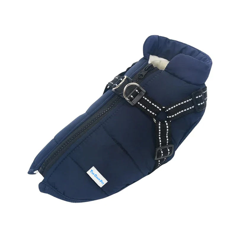 Dog Winter Fleece Jacket with Harness – Dog Coat for Cold Weather
