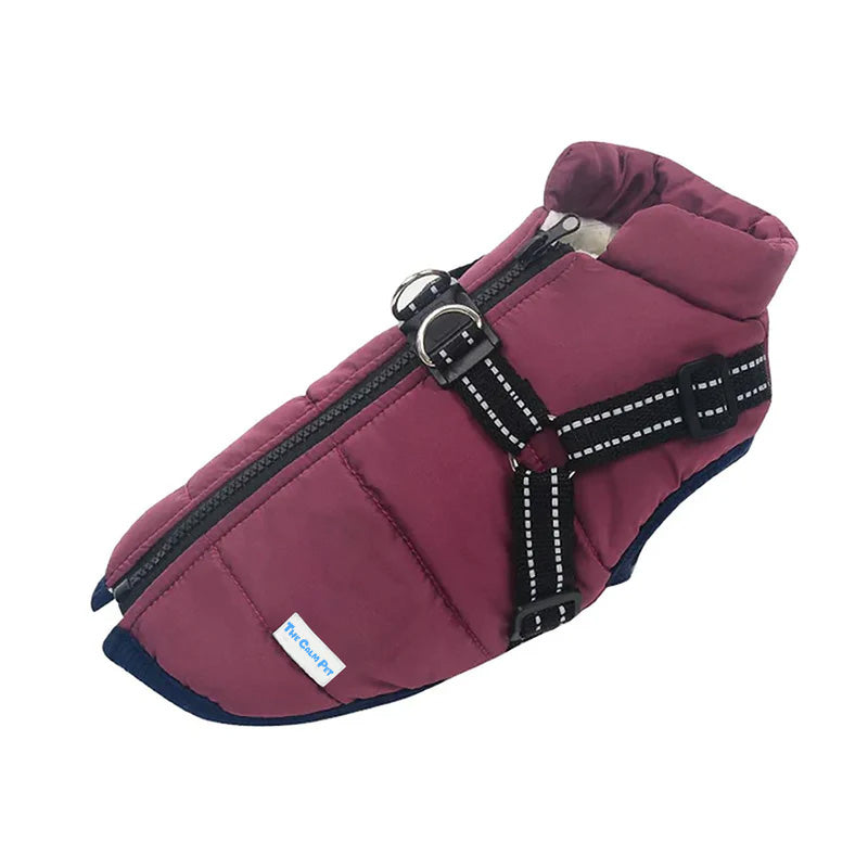 Dog Winter Fleece Jacket with Harness – Dog Coat for Cold Weather