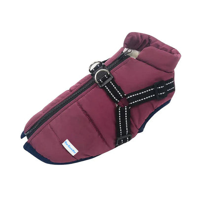 Dog Winter Fleece Jacket with Harness – Dog Coat for Cold Weather
