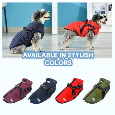 Dog Winter Fleece Jacket with Harness – Dog Coat for Cold Weather