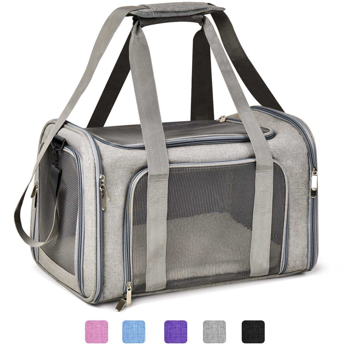 Large Cat & Dog Carrier – Soft-Sided Collapsible Travel Bag for Pets up to 25 lbs
