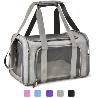 Large Cat & Dog Carrier – Soft-Sided Collapsible Travel Bag for Pets up to 25 lbs