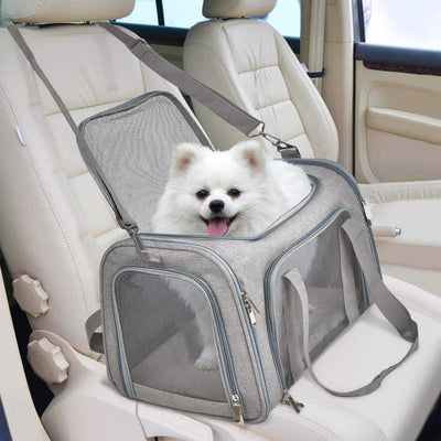 Large Cat & Dog Carrier – Soft-Sided Collapsible Travel Bag for Pets up to 25 lbs