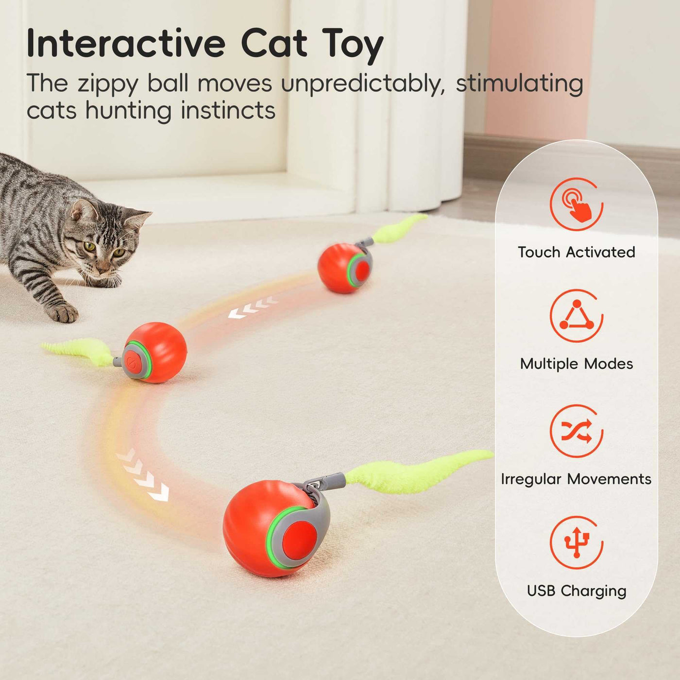 Cat Toys | 2025 Interactive Cat Toys - for Bored Indoor Adult Cats