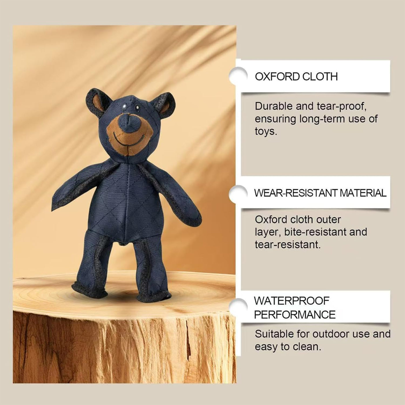Indestructible Dog Toy 2025 – Unbreakable Bear Plush Toy for Aggressive Chewers